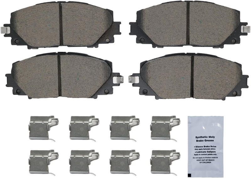 HUSCH D1184 Front Ceramic Brake Pads Kit Fit For Lexus CT200h 2011-2017, For Toyota Corolla 2020-2022, For Prius 2010-2021 - Image 2